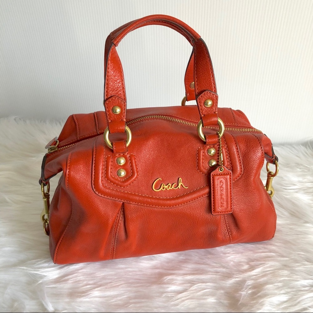 Coach Ashley Leather Convertible Satchel Purse